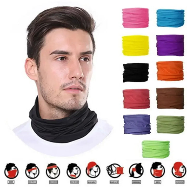 Seamless Riding Face Mask Dustproof Bandana Men Tube Polyester Neck Cover Gaiter Balaclava Women Head Scarf Bike Hiking Headband