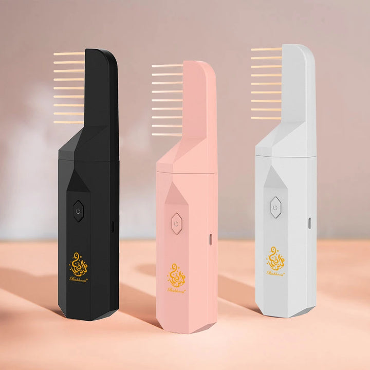 Bukhoon Original B26 Arabic Electronic Hair Incense Burner Mubkhar Portable Comb USB Bakhoor Censer Ramadan Muslim