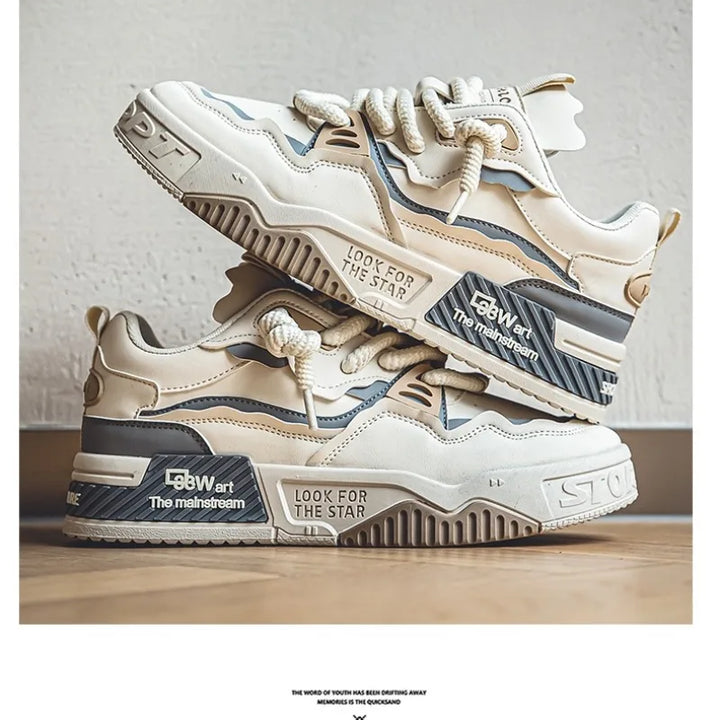 Fashion Men's Sneakers 2024 New Casual Shoes Lace Up Sport Running Shoes Platform Vulcanized Shoe Training Shoes Tenis Masculino