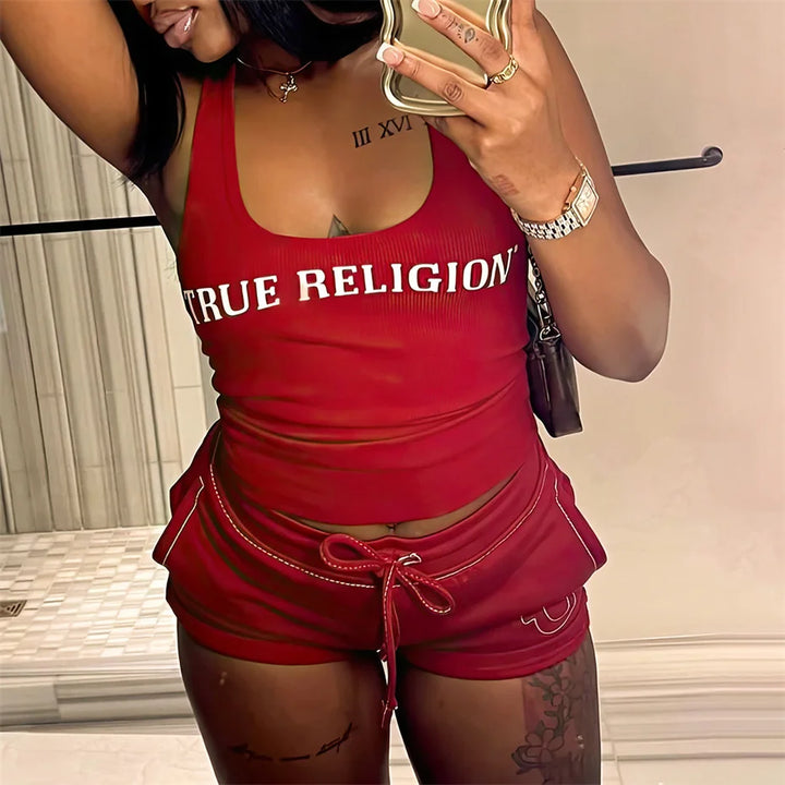 1sets 2 Piece Sets for Women Summer Outfits Printed Bright Thread Vest Shorts Suit Short Sets sexy tracksuits sports suit B13586