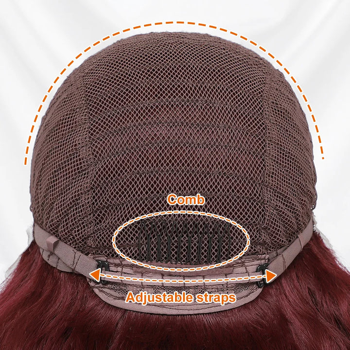 Synthetic Black Brown Curly Wig Lace Front Wigs For Women Blonde Orange Female Lace Wig Daily Use 13X4X1 Cosplay Hair