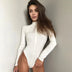 Sexy Long Sleeve Bodysuits Women Body Streetwear Sheath Crotch Basic Solid Overall Top Forefair Slim Goth Ropa Bodycon one-piece