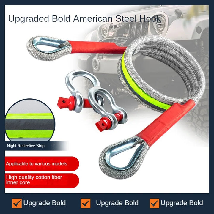 New Car Towing Rope Off-road Vehicle Can Tow 20 Tons of Rescue Rope Upgraded Version Which Is Very Reliable and Wear-resistant