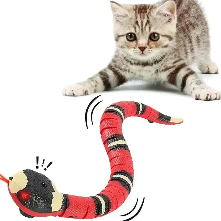Smart Sensing Snake Cat Toys Interactive, Electronic Snake Induction Toy Kitten Puppy Prank Snake Toy Pet Cat Accessories