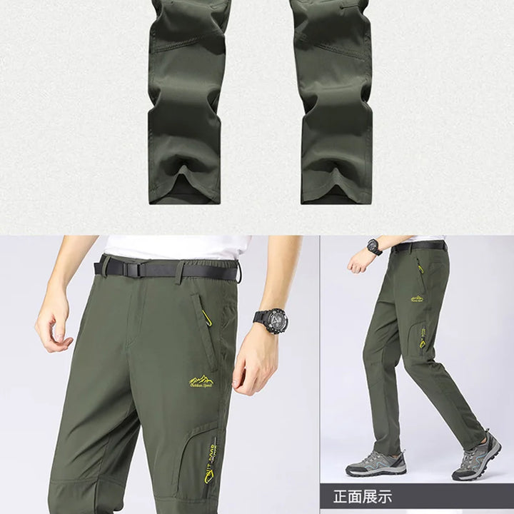 Summer Thin Quick Dry Men's Pants Camping Hiking Trekking High Stretch Trousers for Men Waterproof UV-Proof Outdoor Sports Pants