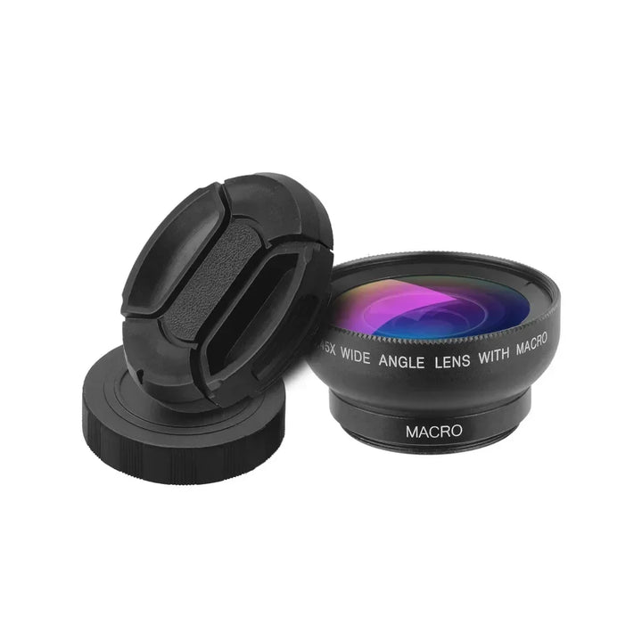 Phone Lens Kit 0.45x Super Wide Angle & 12.5x Super Macro Lens HD Camera Lentes for IPhone 6S 7 Xiaomi All Cellphone 1pcs