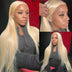 34 36 Inch HD Transparent 13x4 13x6 Full Frontal Lace 613 Blonde Colored Straight Human Hair Wigs Lace Front Wigs 200 Density