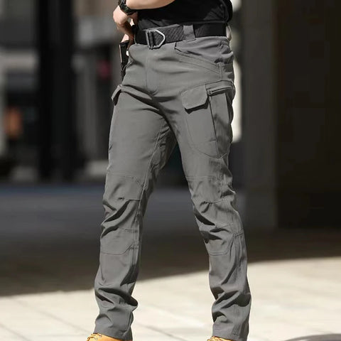 Men Elastic Autumn Spring Fall Sharskin Camping Hiking Trekking Fishing Hunting Pants Outdoor Cycling Tactical Cargo Trousers