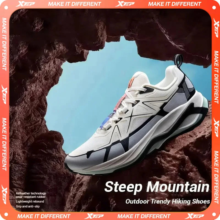 Xtep Steep Mountain Running Shoes For Men 2024 Autumn Comfortable Sports Shoes Cushion Support Breathable Sneakers 876319110007