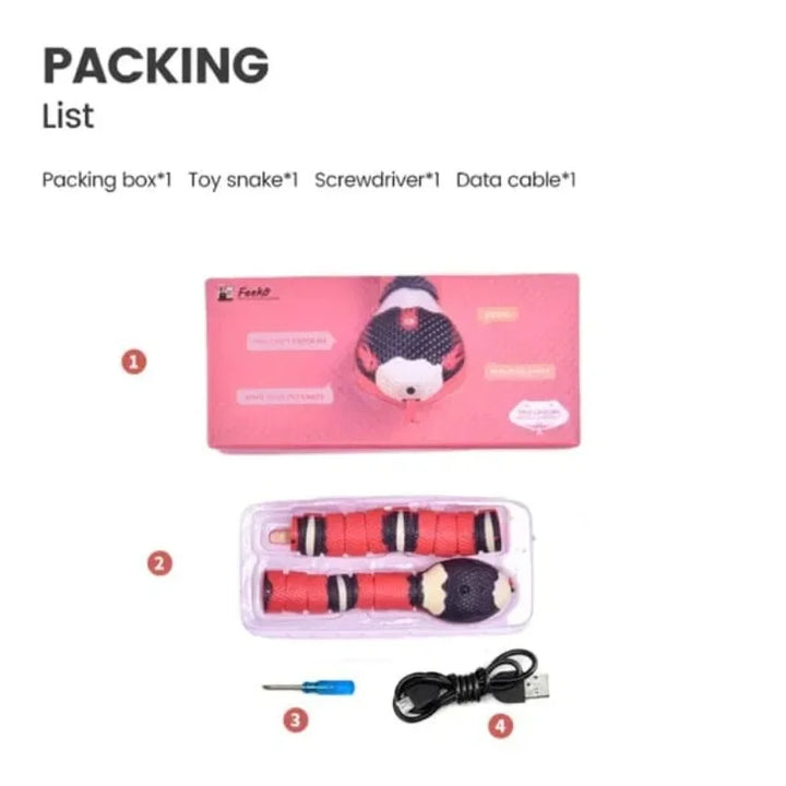 Smart Sensing Snake Cat Toys Interactive, Electronic Snake Induction Toy Kitten Puppy Prank Snake Toy Pet Cat Accessories