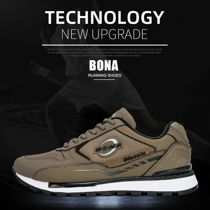 BONA 2023 New Designers  Man Anti-slip Jogging Footwear Trendy Running Shoes Men Outdoor Walking Sport Shoes Man Sneaker