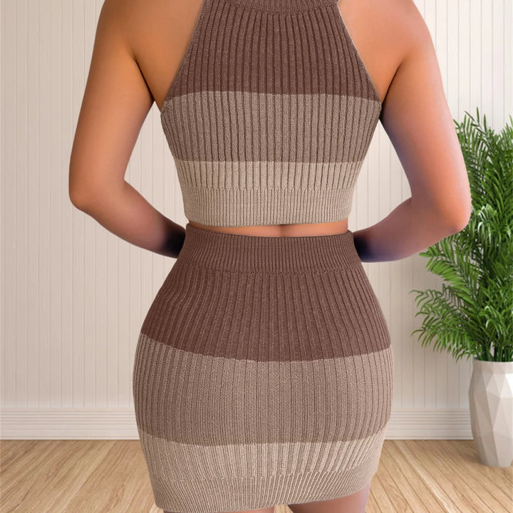 Sweater Dress for Women Summer Heart Knit Crewneck Sleeveless Sweaters 2 Piece Outfits