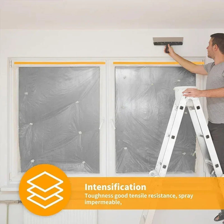 10M Self-adhesive Dustproof Film Furniture Dust Protection Masking Film Home Waterproof Plastic Film Wall Painting Protect Cover