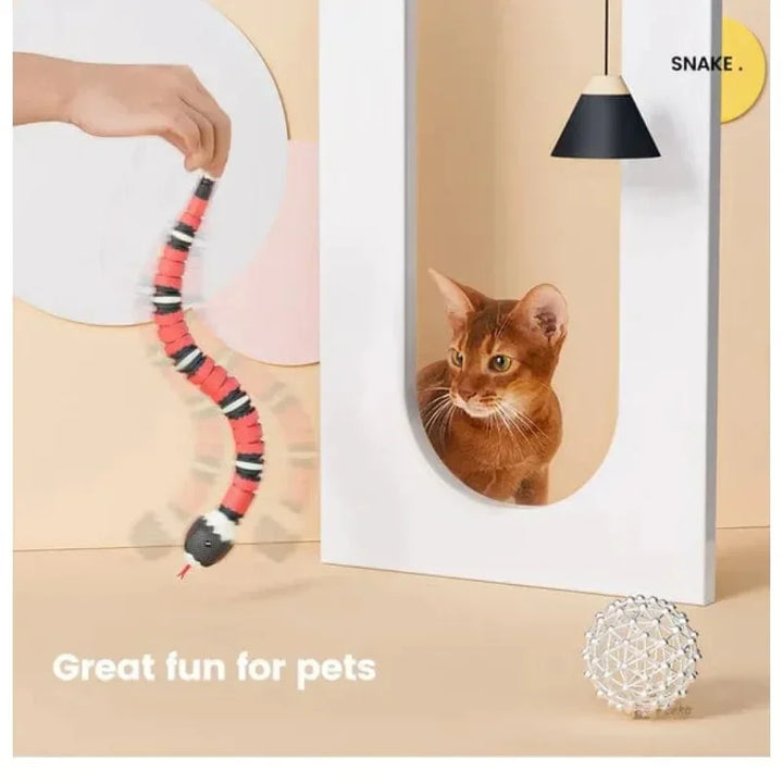 Smart Sensing Snake Cat Toys Interactive, Electronic Snake Induction Toy Kitten Puppy Prank Snake Toy Pet Cat Accessories