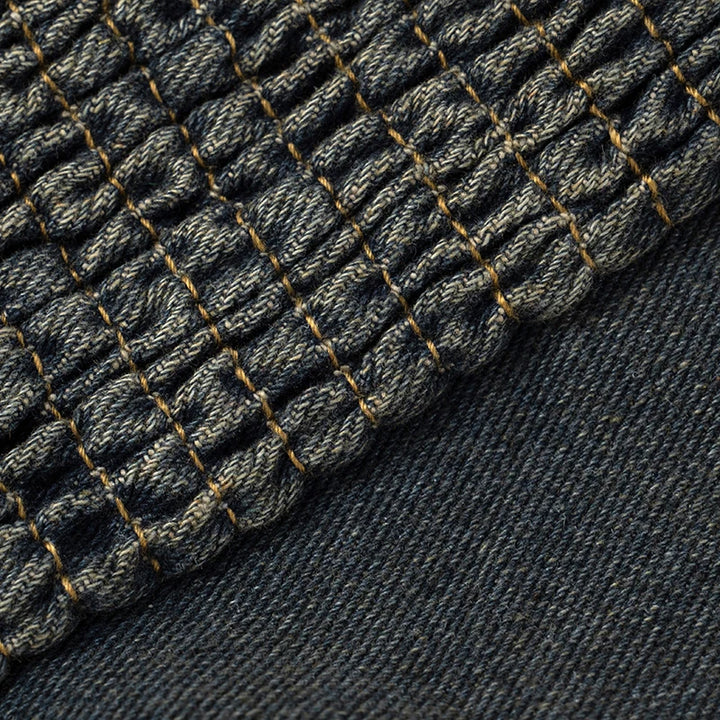 Sexy Blue Lapel Deep V Zipper Jumpsuit For Women Sleeveless Backless High Waist Hemmed Shorts Leisure Party Club Denim Jumpsuit