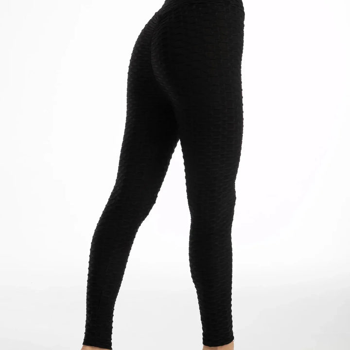 Women High Waist Bubble Leggings Seamless Yoga Leggings High Elastic Hip Liftting Gym Trainning Running Slim Fashion Pants