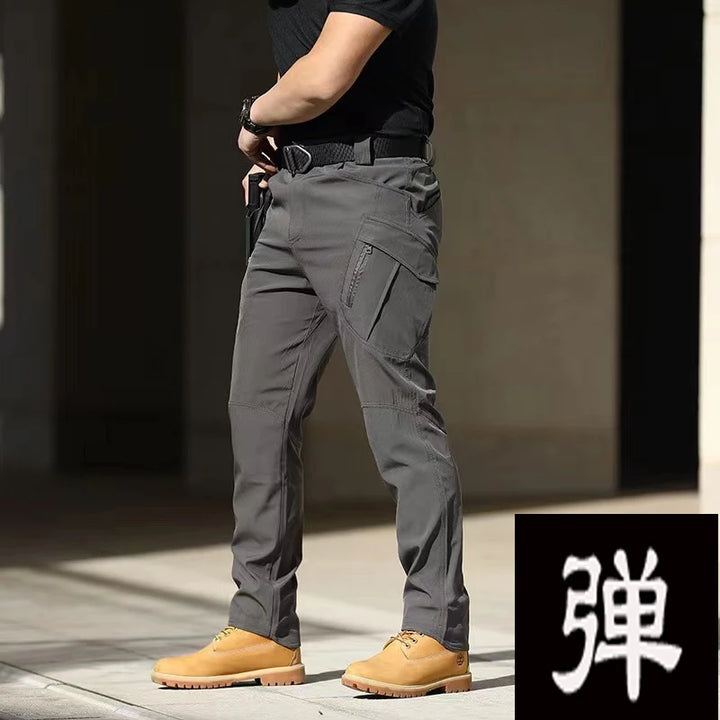 Men's Spring Fall Autumn Elastic Tactical Pants Camping Hiking Fishing Trekking Climbing Outdoor Cargo Trousers Quick Dry Sports