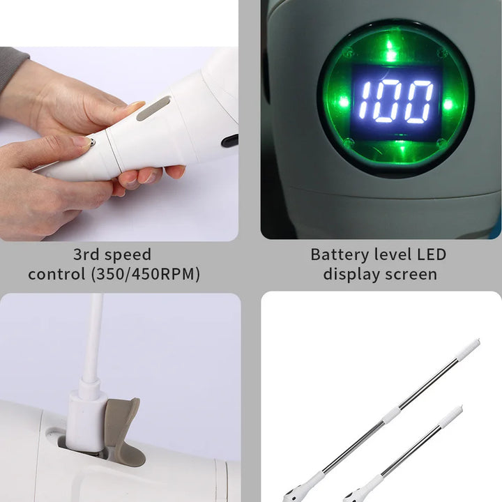 8in1Multifunctional Electric Cleaning Brush,USB Rechargeable Household Bathroom Toilet Kitchen Ceiling Floor Flat Window Cleaner