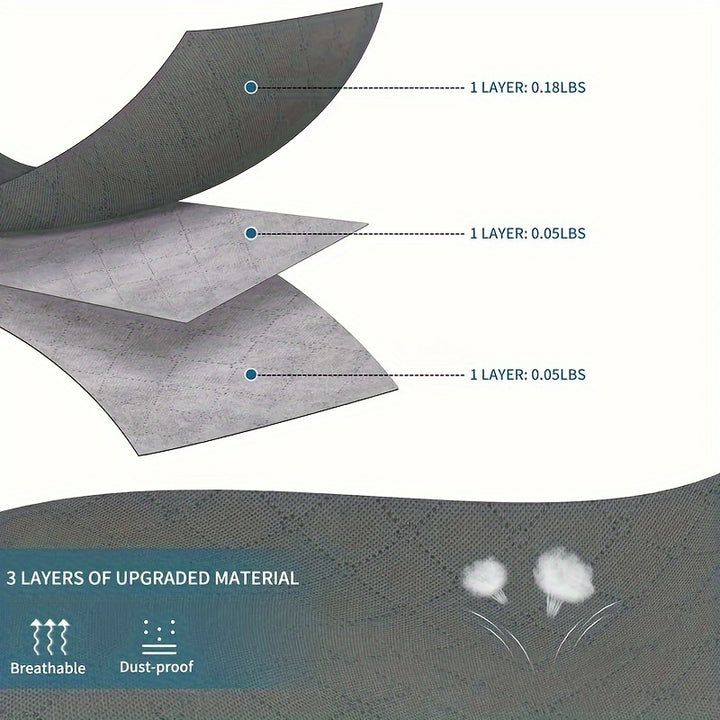 1pc Non-Woven Garment Storage Bag with Clear Window & Handles - Hand Washable Clothes Organizer for Bedroom, Home, Dorm - Capacity for 1 King Comforter, 6 Blankets, 35 Clothes