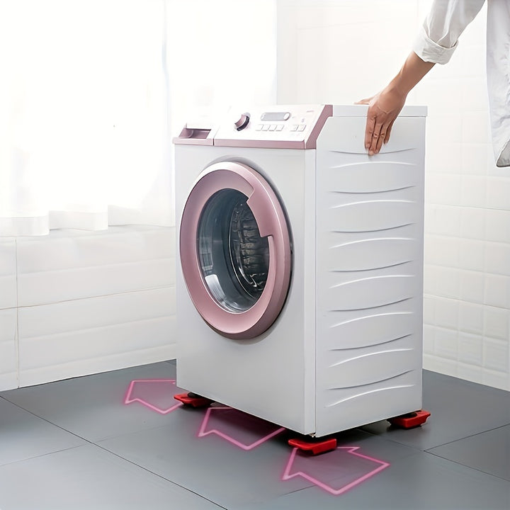 Set Of 5, Furniture Lifter, 9.91cm X 7.8cm Furniture Slides Kit, Furniture Move Roller Tools, 360 Degree Rotatable Pads, Easily Redesign And Rearrange Living Space Sofa Easy, Plastic And Carbon Steel