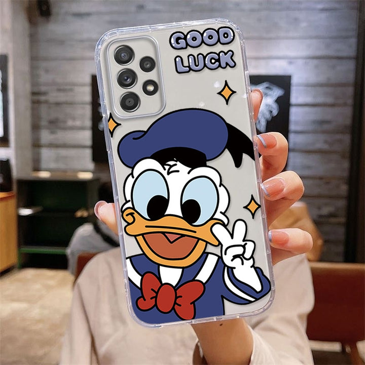 UME cute cartoon duck premium protective transparent mobile phone case for Samsung for Galaxy A73 A72 A71 A54 A53 A52 A51 A50 A34 A33 A32 A31 A30 A25 A24 A23 A22 A21S A20S A15 A14 A13 A12 A11 A10 A10S A05S A05 A04 A04E A03 A0