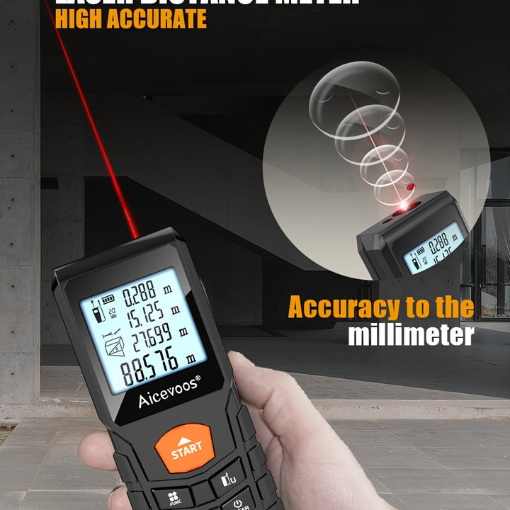 Aicevoos Digital Laser Rangefinder 50M 70M 100M 120M Laser Distance Meter Trena Laser Tape Measure Roulette Range Finder