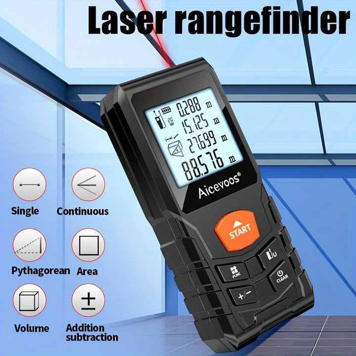 Aicevoos Digital Laser Rangefinder 50M 70M 100M 120M Laser Distance Meter Trena Laser Tape Measure Roulette Range Finder