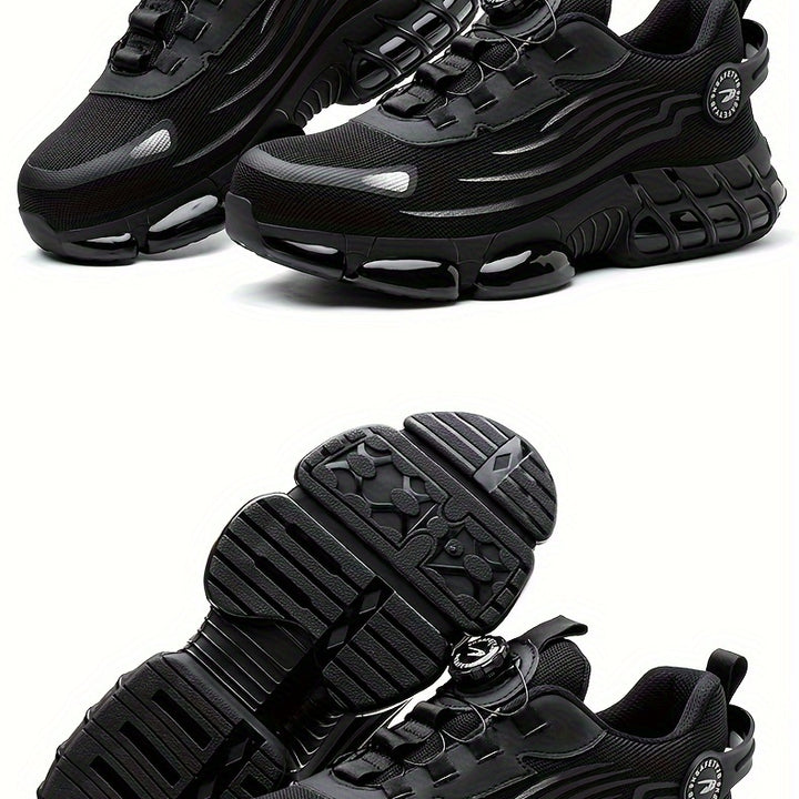 Unisex Professional Steel Toe & Puncture Proof Work Boots, Comfy Non Slip Cushioned Shock Absorption Safety Shoes, Men's Outdoor Footwear