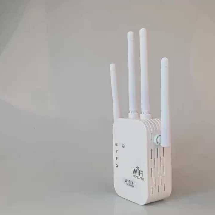 WiFi Extender, Signal Booster, Boost Your Signal to 300Mbps WiFi 2.4 & 5GHz Dual Band (8500 Square Feet), Strong Signal Penetration, Supports 35 Devices, 4 Modes, 1-Tap Setup, 4 Antennas for 360° Coverage, Ethernet Port Supp