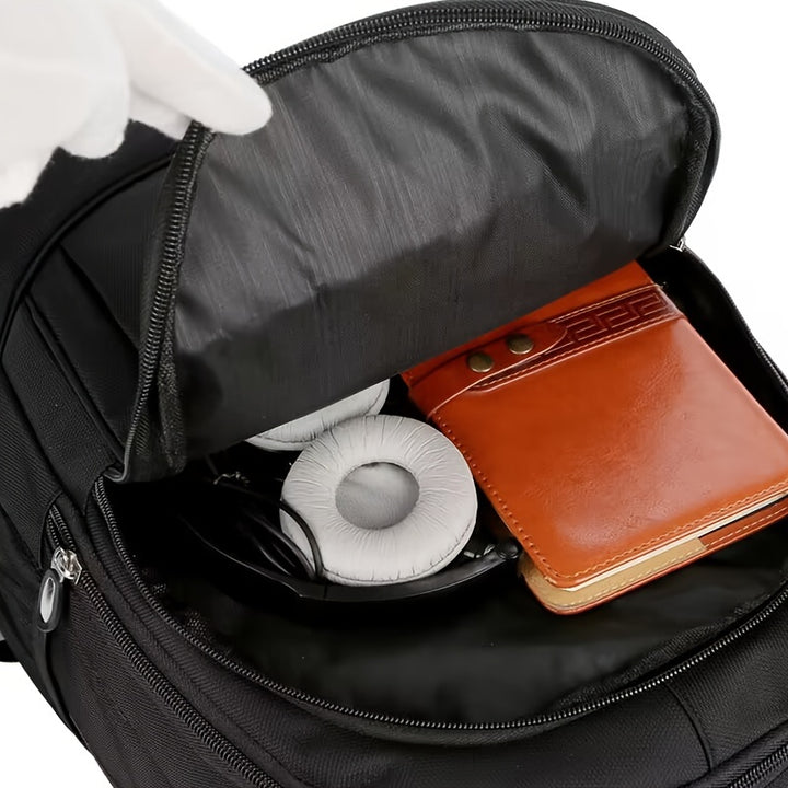 1pc Simple Fashion Business Backpack, Casual Travel Backpack, Large Capacity Laptop Storage Backpack (Zipper Direction Random)