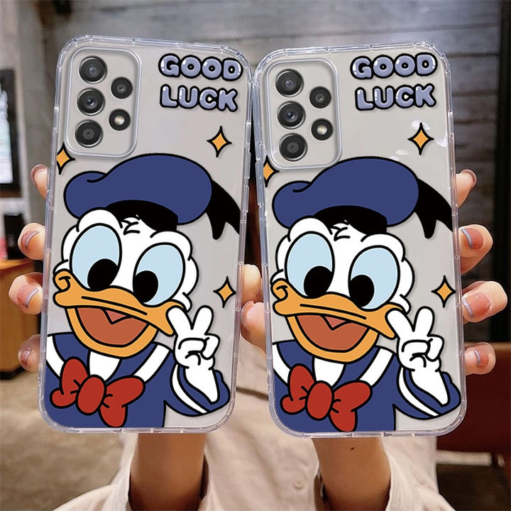 UME cute cartoon duck premium protective transparent mobile phone case for Samsung for Galaxy A73 A72 A71 A54 A53 A52 A51 A50 A34 A33 A32 A31 A30 A25 A24 A23 A22 A21S A20S A15 A14 A13 A12 A11 A10 A10S A05S A05 A04 A04E A03 A0