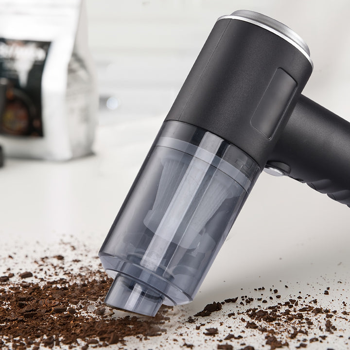 Black, 2-in-1 Rechargeable Handheld Vacuum Cleaner - Powerful Suction, Lightweight, Portable, Can Be Charged with Lithium Battery - Includes Dusting Brush Attachment, Floor Brush and Cleaning Tools, Suitable for Car and Home