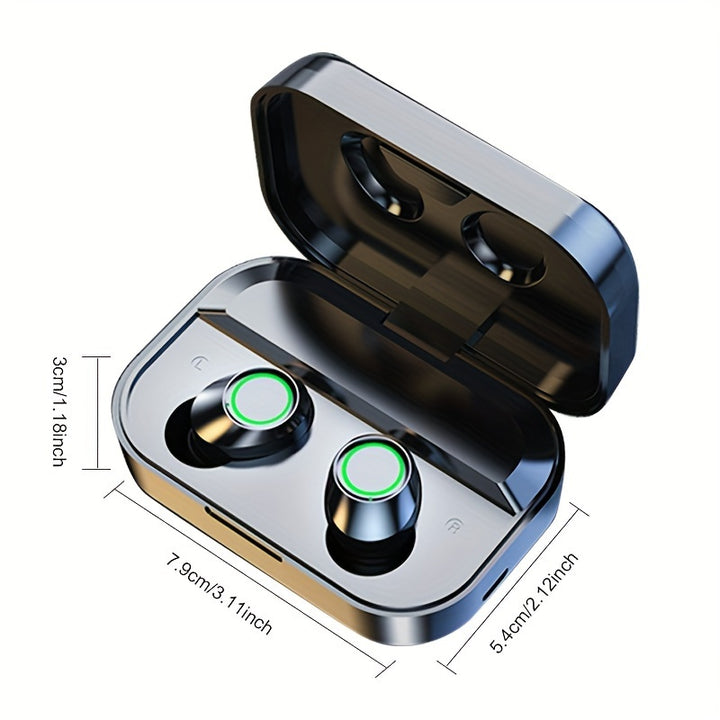 TWS Wireless Earphones with Digital Display: HiFi HD Stereo, In-Ear, Voice-Cancelling, Wireless, and USB Charging