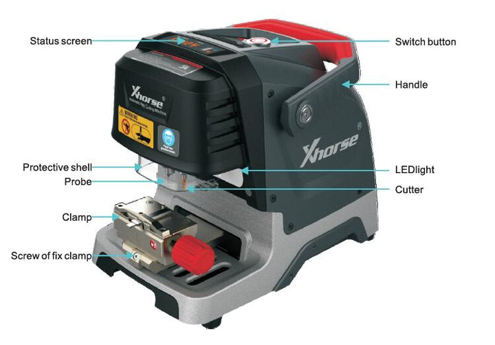 V2.2.2 Xhorse Condor Dolphin XP005 XP-005 Automatic Key Cutting Machine With M5 Clamp