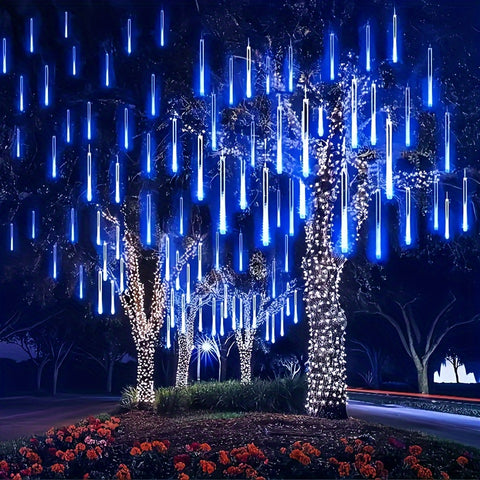 AMill 192 LED Fairy Lights - USB Powered Meteor Shower String Lights for Christmas, Halloween & New Year Decor | Perfect for Home, Patio, Garden & Tree Lighting