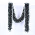 6.56ft Christmas Rattan, Dark Green And White Edge Christmas Decoration Strips, Wedding Celebration Holiday Decoration Snowflakes, 3.54inch Diameter