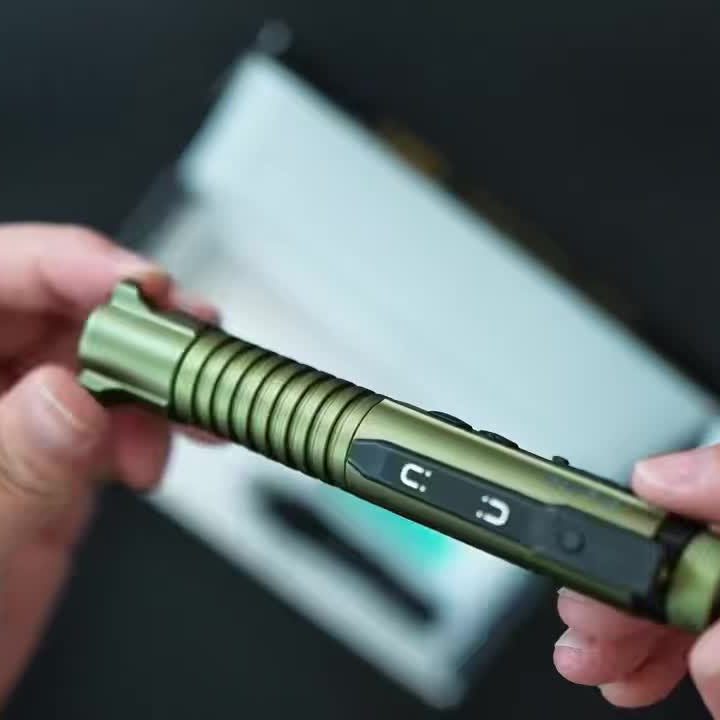 Red Ray Penlight EDC 600LUMEN Rechargeable Portable Flashlight, Ultra-bright Flashlight with Side Light, UV Function, Magnetic Clip And Base, Hidden Bottle Opener, Window Breaker, Suitable for Home, Camping, And Emergency Sit