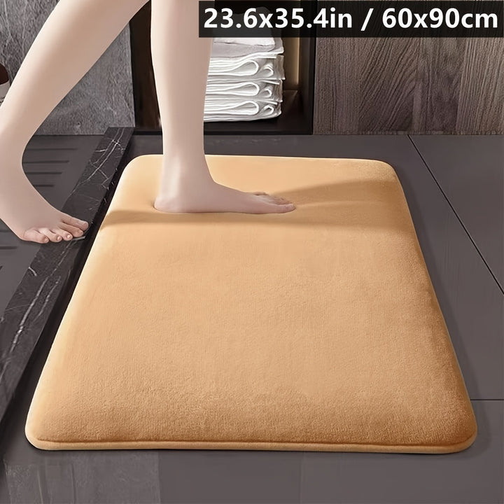 1pc Bathroom Mat, Absorbent & Quick-drying Kitchen Floor Carpet, Non-slip & Super Soft Entry Doorway Floor Rug, For Bathroom Bedroom Kitchen Living Room, Ideal Bathroom Supplies, Home Decoration