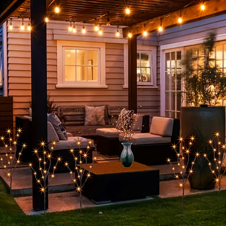 1pc 20 LED Branch Lights - Indoor Decoration Lighting - Fairy Lights With Branch Design (No Batteries, Please Bring Your Own 2 AA Batteries) For Party Eid Al-Adha Mubarak Dormitory Decor, Halloween Decor, Christmas Decor, Hol