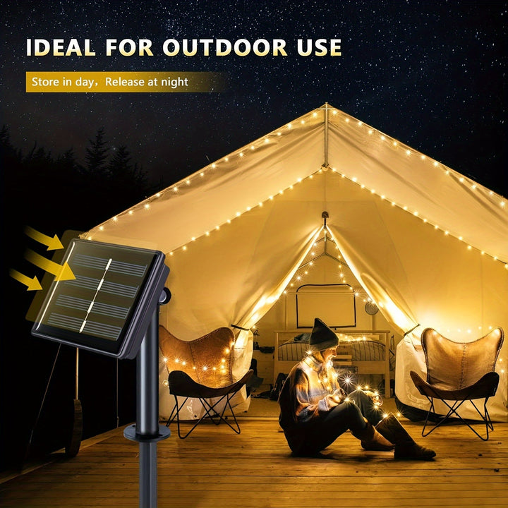 Solar String Lights, 8 Modes Copper Wire Twinkle Lights For Patio Tree Garden Christmas Wedding Party Decoration, For Home, Bedroom, Party, Festival