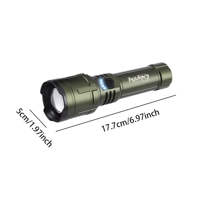 Outdoor Portable Flashlight with Ignition Function - Rechargeable Battery Power Bank Function, Long Battery Life - Aluminum Alloy Material, Suitable for Emergencies, Camping, Hiking | Bright And Durable Outdoor Life-saving Fl
