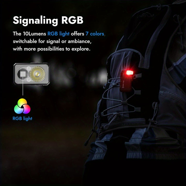 G5 Rechargeable EDC Flashlight, 400 Lumens Dual-Source RGB Mini Flashlight, Portable Pocket Flashlight for Outdoor and Home Use with Magnetic Keychain - Black, Emergency Light, Sleek Design, Textured Grip, Camping Gear, Compa