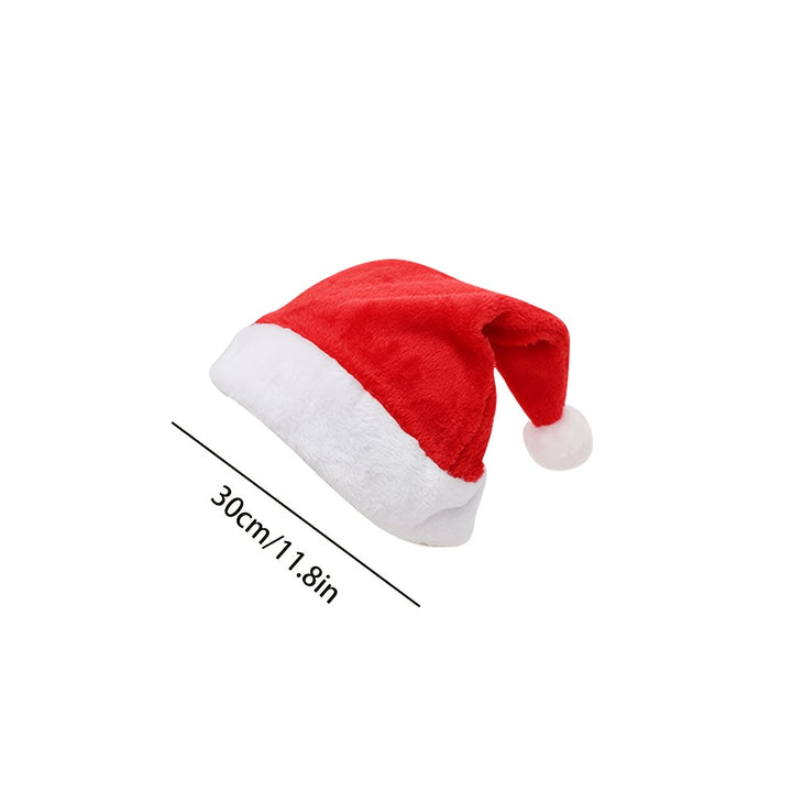 Christmas Hat, Santa Hat Holiday for Adults Unisex Velvet Comfort Extra Thicken Fur Xmas Hat for New Year Festive Party