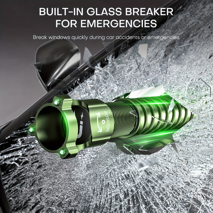 Red Ray Penlight EDC 600LUMEN Rechargeable Portable Flashlight, Ultra-bright Flashlight with Side Light, UV Function, Magnetic Clip And Base, Hidden Bottle Opener, Window Breaker, Suitable for Home, Camping, And Emergency Sit