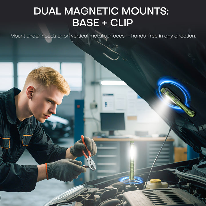 Red Ray Penlight EDC 600LUMEN Rechargeable Portable Flashlight, Ultra-bright Flashlight with Side Light, UV Function, Magnetic Clip And Base, Hidden Bottle Opener, Window Breaker, Suitable for Home, Camping, And Emergency Sit