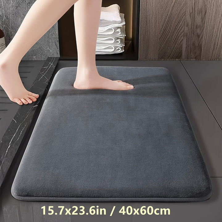 1pc Bathroom Mat, Absorbent & Quick-drying Kitchen Floor Carpet, Non-slip & Super Soft Entry Doorway Floor Rug, For Bathroom Bedroom Kitchen Living Room, Ideal Bathroom Supplies, Home Decoration