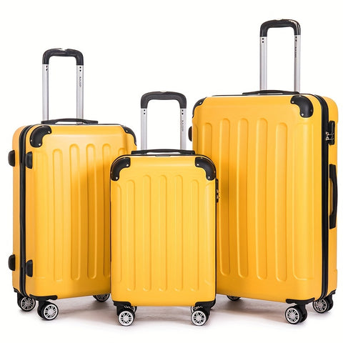 20+24+28-inch Minimalist Solid Color Hardside Suitcase Set, Casual Business, Thickened Carry-On With Wheels Luggage Cases