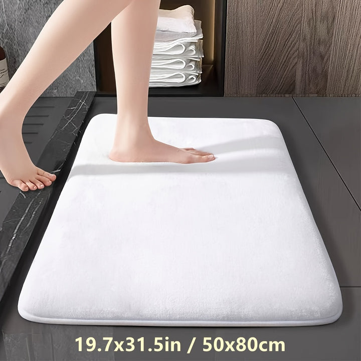 1pc Bathroom Mat, Absorbent & Quick-drying Kitchen Floor Carpet, Non-slip & Super Soft Entry Doorway Floor Rug, For Bathroom Bedroom Kitchen Living Room, Ideal Bathroom Supplies, Home Decoration