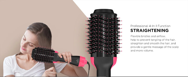 3IN1 Hot Air Brush One-Step Hair Dryer Styler and Dryer Blow Dryer Brush Professional Heating Comb 1000W Straightener Hair Comb