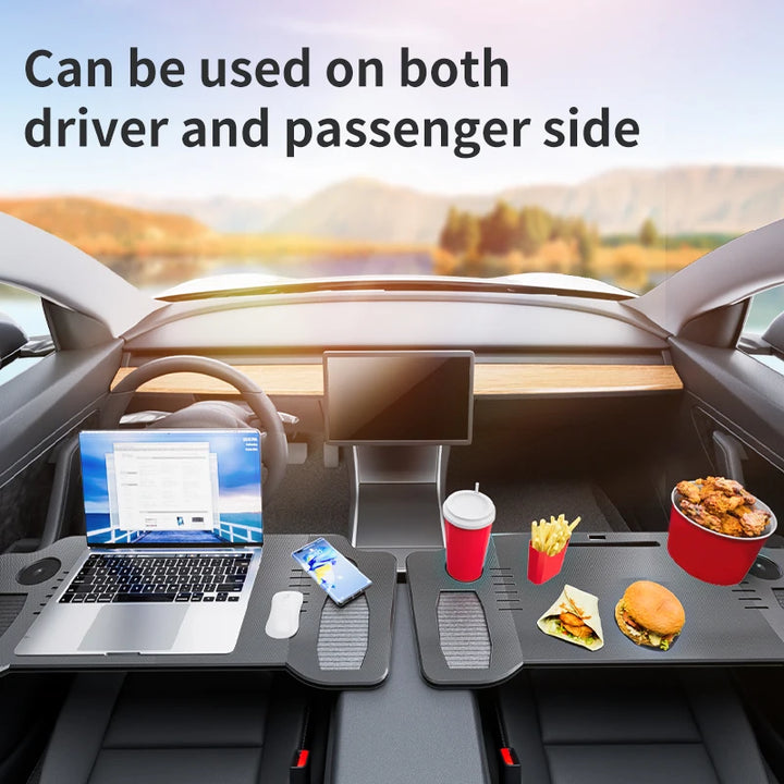 Desk Design for Tesla Model 3 / Y 2024 Car Steering Wheel Laptop Tray Food Desk Portable Office Table for Tesla